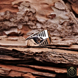 Tiger Eye Silver Men's Ring