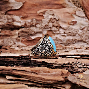 mens-turquoise-stone-islamic-signet-ring