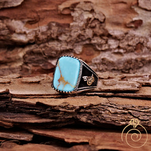 Turquoise Silver Men’s Ring