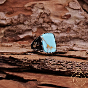 Turquoise Silver Men’s Ring