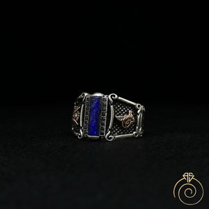 Lapis Lazuli Silver Men's Ring