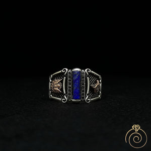 Lapis Lazuli Silver Men's Ring