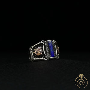 Lapis Lazuli Silver Men's Ring