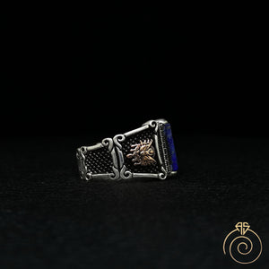 Lapis Lazuli Silver Men's Ring