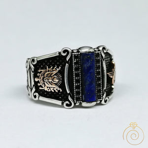 Lapis Lazuli Silver Men's Ring