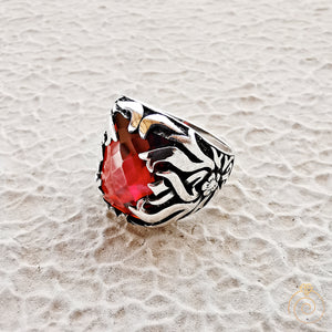 Ivy Style Ruby Stone Men's Ring