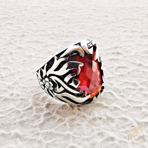 Ivy Style Ruby Stone Men's Ring