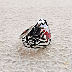 Ivy Style Ruby Stone Men's Ring