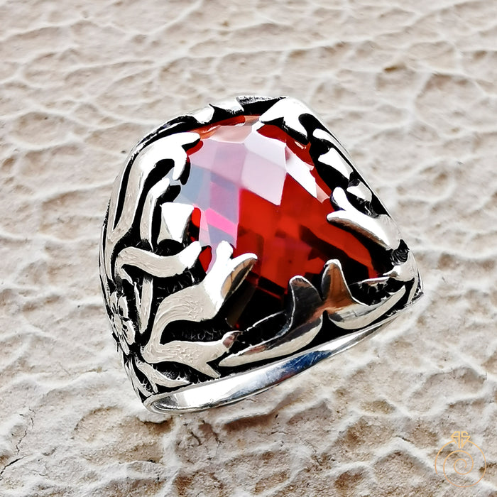 Ivy Style Ruby Stone Men's Ring