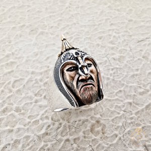 Warrior Silhouette Silver Men’s Ring