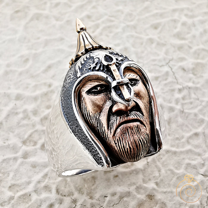 Warrior Silhouette Silver Men’s Ring