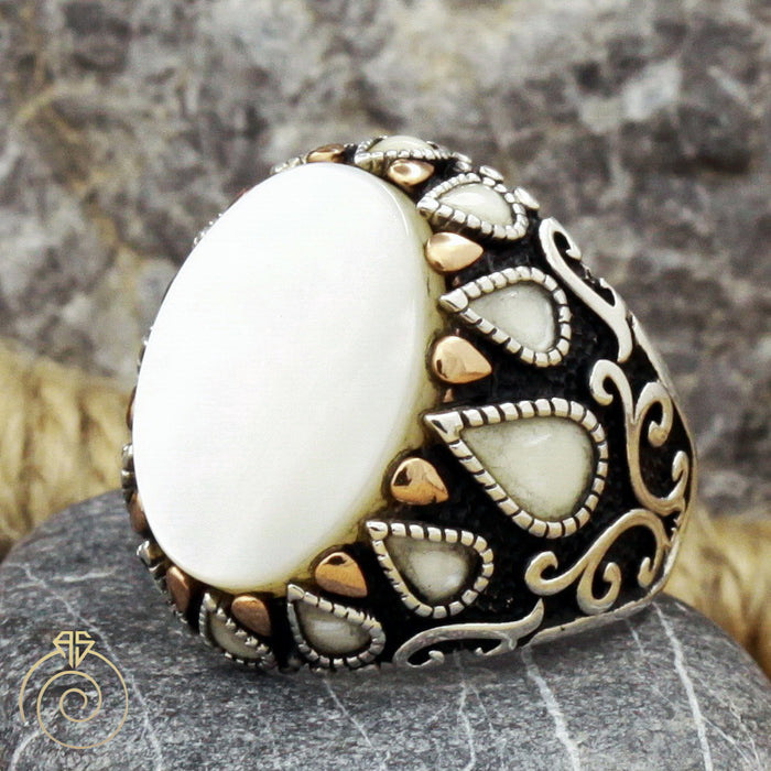 Mother of Pearl Victorian Ring
