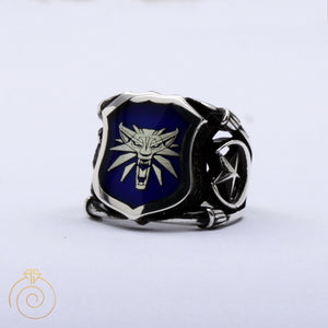 Witcher Wolf Seal Custom Silver Ring