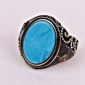 Turquoise Silver Men's Ring