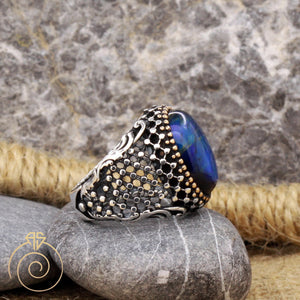 vintage-unique-blue-silver-ring