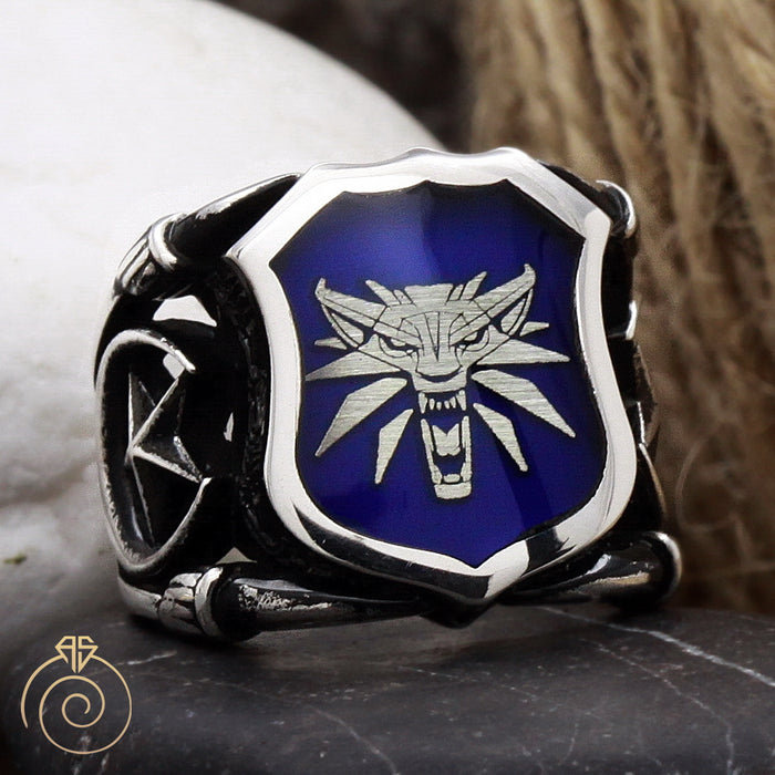 Witcher Wolf Seal Custom Silver Ring
